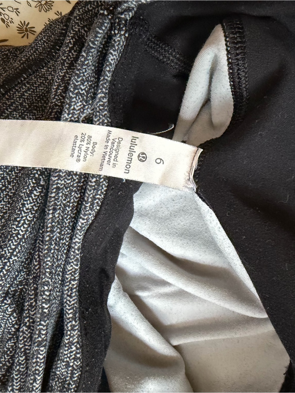 lululemon athletica Black and Gray Marled Leggings